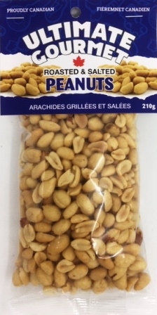 Ultimate Gourmet Header Bag Salted Peanuts 12/210g Sugg Ret $3.99