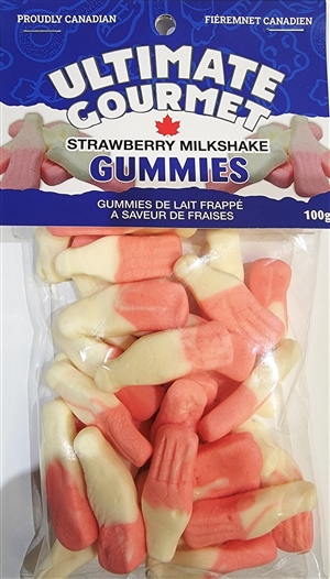 Ultimate Gourmet Header Bag Strawberry Milkshake Gummies 12/100g Sugg Ret $4.49