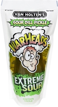 Van Holten's Warheads Extremely Sour Dill Pickle-In-A-Pouch 12/112g Sugg Ret $3.49