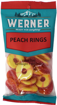 Werner peach Rings 6/198g Sugg Ret $4.99