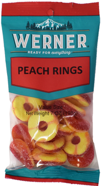 Werner peach Rings 6/198g Sugg Ret $4.99