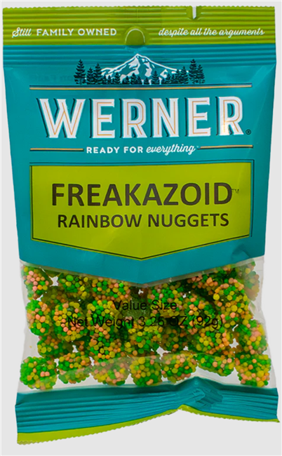 Werner Freakazoid Rainbow Nuggets  6/92g Sugg Ret $4.99