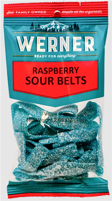 Werner  Raspberry Belts 6/75g Sugg Ret $4.99