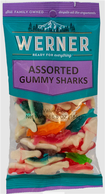 Werner Shark Assorted 6/184g Sugg Ret $4.99