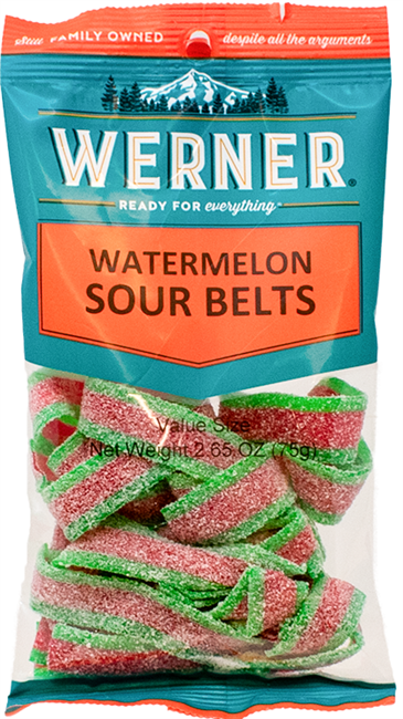 Werner Watermelon Belts 6/75g Sugg Ret $4.99