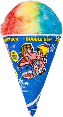 Wonder Bubble Gum Snow Cone 12/207ml Sugg Ret $4.79