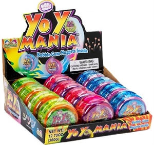 Yo-Yo Mania Bubble Gum Dispenser 12/30g Sugg Ret $2.69