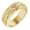 This nature inspired scrolling ring features sculpted lines of 14k gold in your choice of rose, white or yellow.