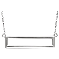 This simple and chic white gold necklace is a fun and easy accessory to any outfit, in 14k white gold!
