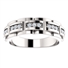 14k white gold diamond mens ring with 0.33 carats of diamonds.