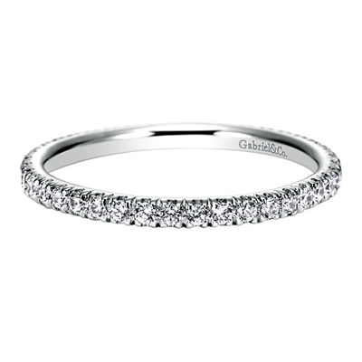 This simply designed and elegantly crafted one half carat round brilliant diamond eternity band is a classic for good reason!