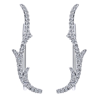 This 14k white gold diamond cuff earring set is a beautiful, natural and cool way to stay on top of the fashionista world!