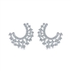 This 14k white gold diamond stud earring pair features one half carats of diamonds.