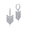 This pair of 14k white gold fringe earrings feature nearly one carat of round brilliant diamonds.
