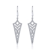 This 14k white gold diamond drop earrings with 0.79 carats of diamonds.