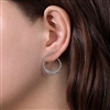 These intricate diamond earrings feature round brilliant diamond elegance.