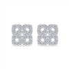 14k white gold diamond stud earrings with 0.45 carats of diamonds.