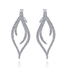 14k white gold diamond drop earrings feature 1.32 carats of diamonds shimmering in this tear drop shape drop earrings.