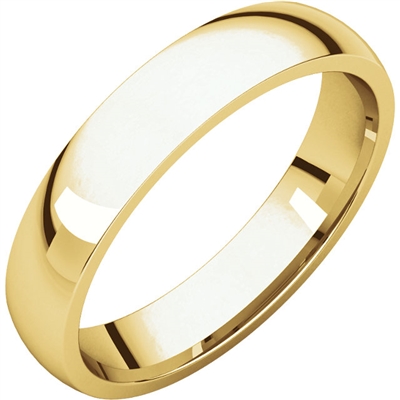 This 14k men's wedding band is 4mm wide and an old classic.