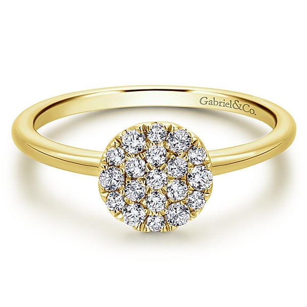 1.33ctw Diamond Cluster Ring in 14kt Yellow Gold | Burton's – Burton's Gems  and Opals