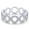 Diamond circles i 14k white gold float on your finger in this stylish diamond stackable ring.