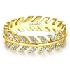 This 14k white gold diamond stackable ring features an infinite arrow design.