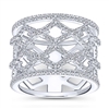 14k white gold diamond band with over 1 carat of diamonds.