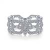 This 14k white gold diamond ring features 0.75 carats of diamond shine in an open style setting.