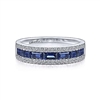 This spectacular sapphire and diamond ring features nearly one quarter carats of diamond splendor in 14k white gold.