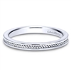 This 14k white gold stackable ring features a rope that wraps around your finger.