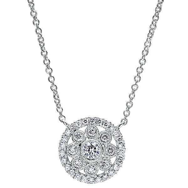 Rich Diamond Pendant with Pearls Chain - Jewellery Designs