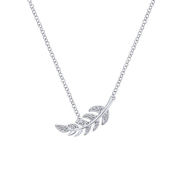 Phoenix Feather Diamond Necklace - Small | Mimi So