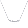 Nearly one quarter carats of diamonds coalesce in this 14k white gold diamond necklace.