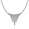 Nearly six carats of diamonds glimmer in this exquisite diamond choker necklace.