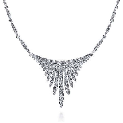 Nearly six carats of diamonds glimmer in this exquisite diamond choker necklace.