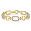 14k yellow and white gold sections create this diamond tennis bracelet.