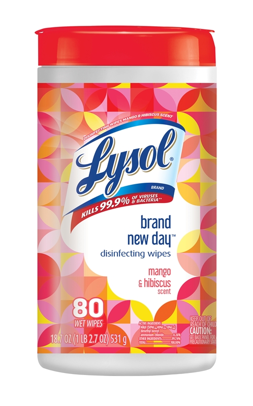 WIPES, LYSOL MANGO & HIBISCUS