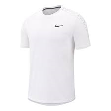 AT4305 100 Nike Men's Court Dry Graphic Short Sleeve Tennis Top