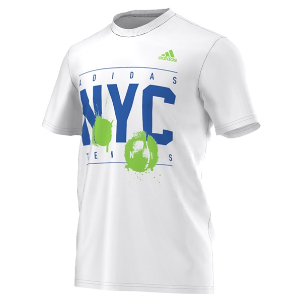 adidas Men's NYC Tennis Tee - White  BP9043
