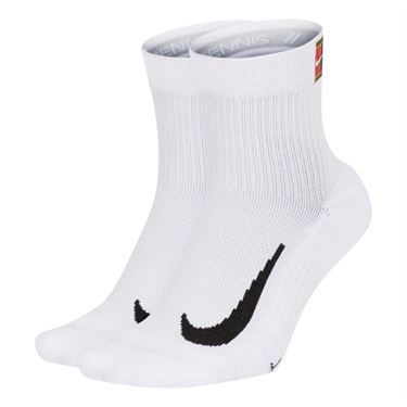 CU1309-100 Nike Court Multiplier Max Quarter Ankle Sock (2 pairs)