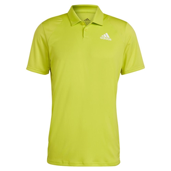 GH7218 Adidas Men's Club Tennis Polo Acid Yellow and White