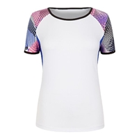 Women`s Augustine Short Sleeve Tennis Top White and Agility | TD2359-D593F17