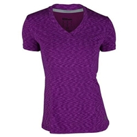 WILSON Women`s Striated Cap Sleeve Tennis Top Dark Plumberry