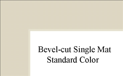 8" X 10" (4 1/2" X 6 1/2") Single Mat - Standard Colors