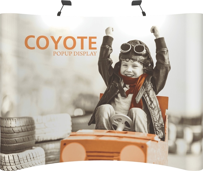 10ft Curve Coyote Popup Display Full Mural