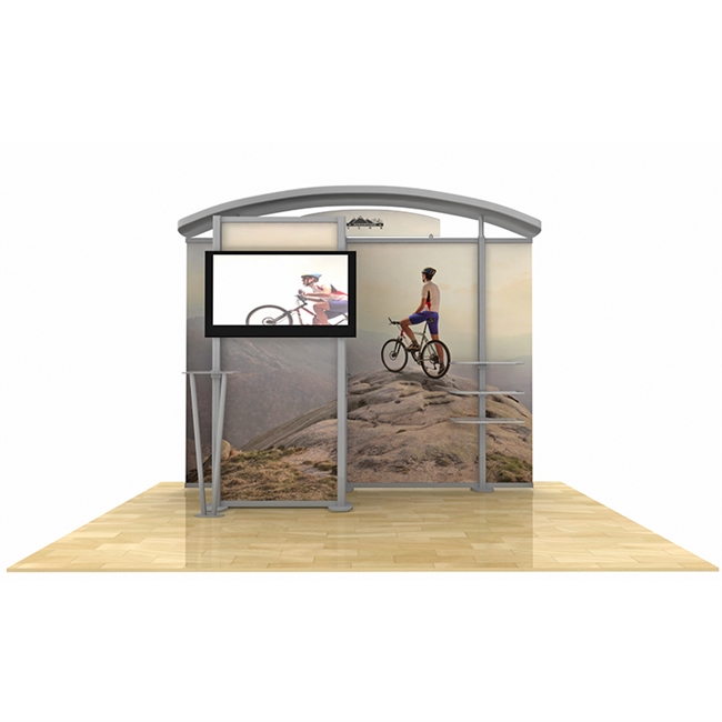 10ft Hybrid Arch Top Monitor Display with Closet Storage