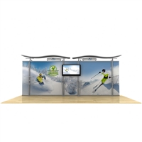 20' Hybrid Monitor Display w/ Straight Fabric Sides