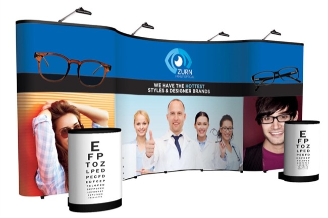 20' Full Graphic Mid-curve Pop Up Display