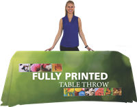 6' Fully Printed Table Throw Open Back