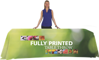 8' Fully Printed Table Throw Open Back